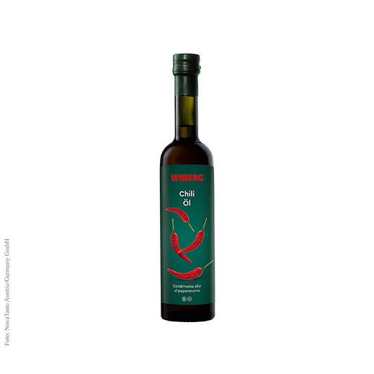 Olio al peperoncino Wiberg, spremuto a freddo, Olio d'oliva con aroma di peperoncino, 500 ml