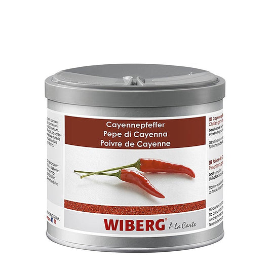 Gemahlene Cayenne-Chilis von Wiberg, 260 g, ideal für Suppen, Saucen, Fleisch, Fisch, Geflügel, Nudel- und Reisgerichte