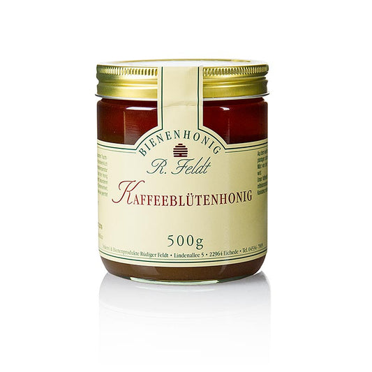 Kaffeeblüten-Honig, dunkel, cremig, mild-feinaromatisch, 500 g - Wohlschmeckender, mildaromatischer Honig mit cremig-streichzarter Konsistenz und feinem Kaffeearoma, geerntet von Indio-Imkern