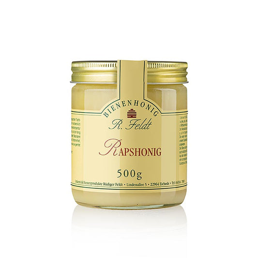 Apiculture Feldt -Miel, blanc, onctueux, aux notes florales délicates, doux, 500 g