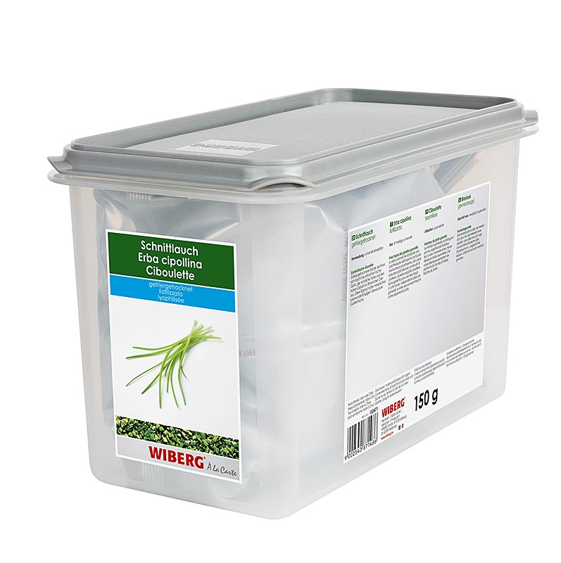 Gefriergetrockneter Wiberg Schnittlauch, 150 g, ideal für Salate, Suppen, Saucen, Fleisch, Geflügel, Fisch und mehr