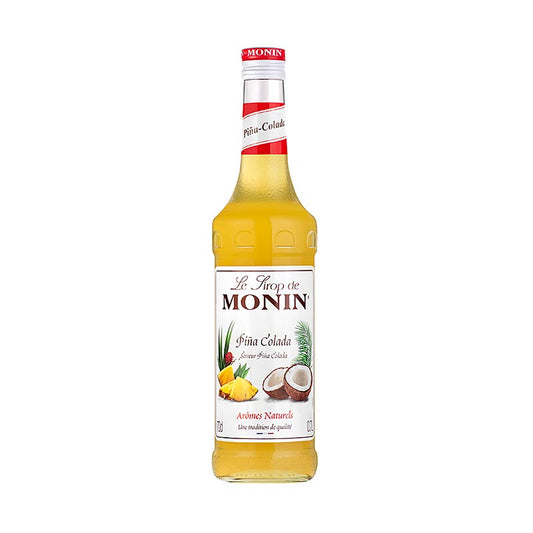 Monin Pina Colada Sirup, 700 ml - Hochwertiges, vielseitiges Sirup für Cocktails, Desserts, Saucen und mehr Hat eine außergewöhnlich hohe Konzentration und schmeckt nach dem Cocktail-Klassiker Pina Colada