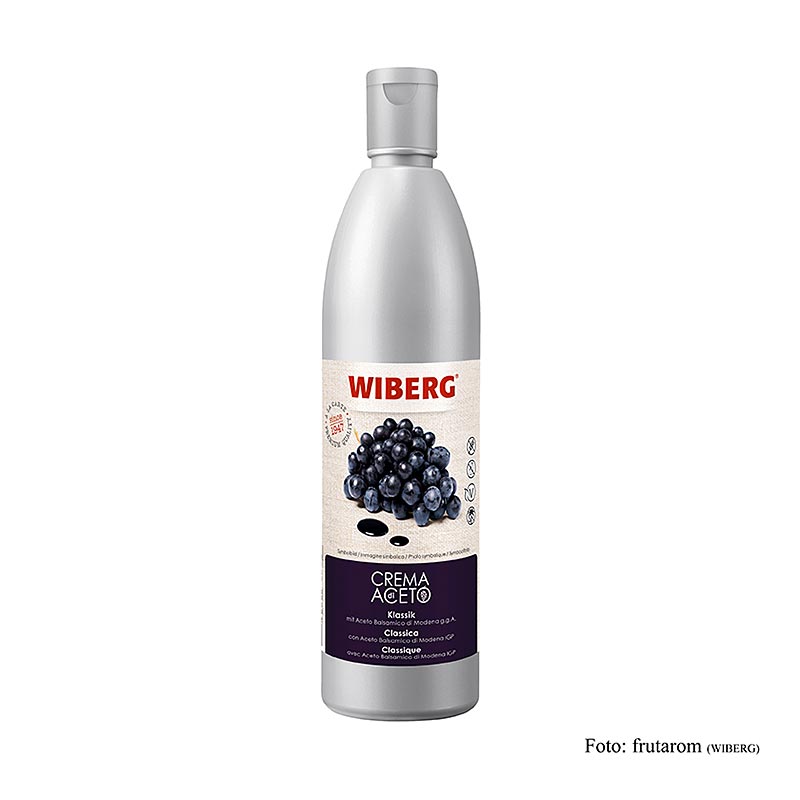 WIBERG Crema di Aceto, Klassik, Squeeze Flasche, 500 ml: Dickflüssige Balsamico Glace zum Dekorieren und Abschmecken von pikanter und süßer Speisen