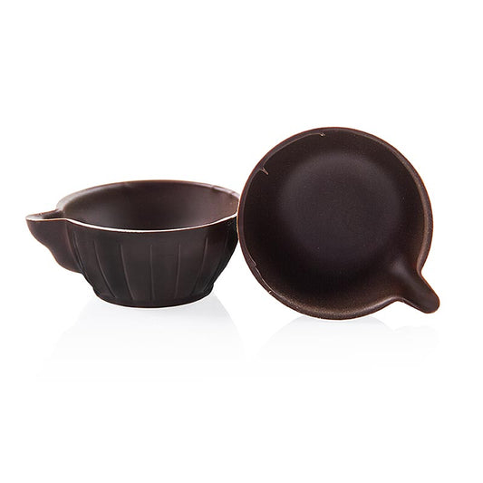 Schokoladenformen für Espresso-Tassen, klein, dunkle Schokolade, 50mm Durchmesser, 25mm hoch, 984 g, 168 Stück - ideal für Petits Fours und kleine Desserts