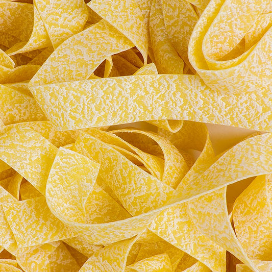 De Cecco Pappardelle mit Ei, No101, 3 kg, 12 x 250g - Langformatnudel aus Italien, ideal für Wild- und Tomatensaucen