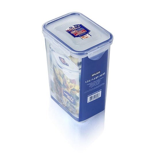 Frischebox Lock & Lock, 1,3 l, rechteckig 137x104x185mm, 1 St - luft- und wasserdichte Frischhaltebox mit Sicherheitsverschluss und Silikondichtung, stapelbar und für Spülmaschinen, Mikrowellen und Tiefkühlgeräte geeignet