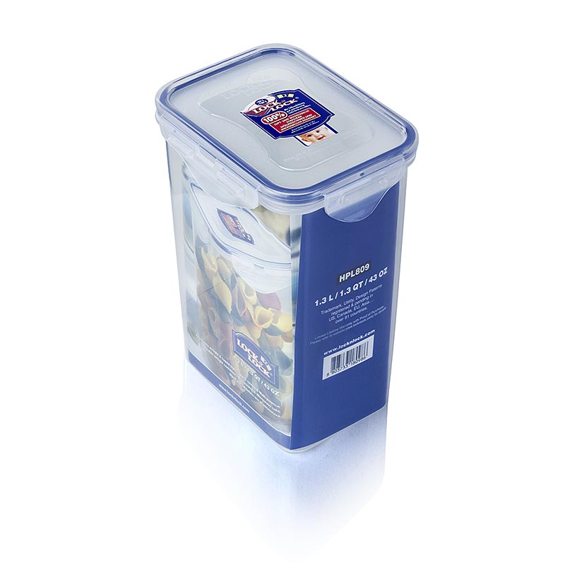 Alt text: Frischebox Lock & Lock, 1,3 l, rechteckig 137x104x185mm, 1 St - transparente Kunststoffbehälter für die sichere und luftdichte Aufbewahrung von Lebensmitteln