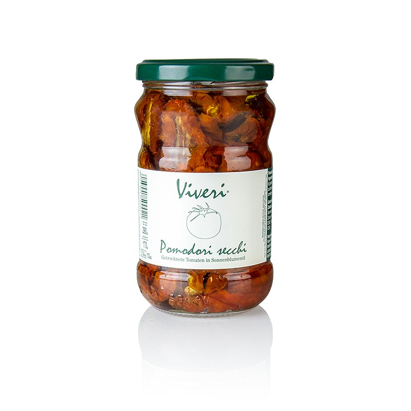 Eingelegte getrocknete Tomaten in Sonnenblumenöl, 290 g - hochwertiges Produkt aus sonnengereiften Tomaten