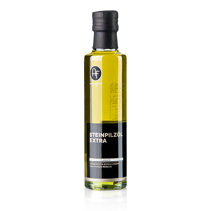 Flasche Olivenöl mit Steinpilz und Aroma, Appennino, 250 ml, ideal zur Abrundung von Pilzgerichten, intensiver Steinpilzgeschmack