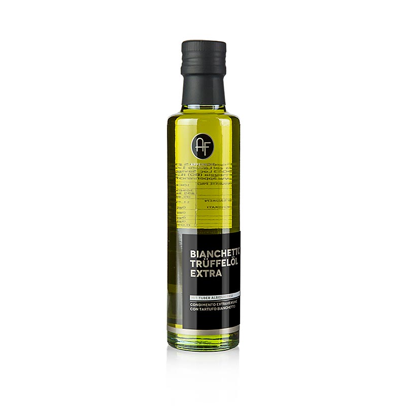 Olivenöl Nativ m weißer Trüffel-Aroma (Trüffelöl) (TARTUFOLIO), Appennino, 250 ml - Feines natives Olivenöl aus der Emilia-Romagna mit dem einzigartigen Geschmack von weißem Trüffel, ideal zu Spargelgerichten