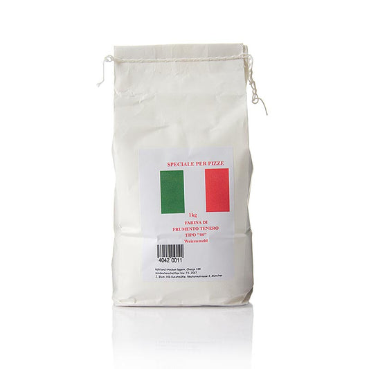 Pizzamehl, Typ 00, Hofbräu-Kunstmühle Blum, 1 kg - Lang gereiftes Mehl für elastischen Pizzateig mit knusprigem Rand, hergestellt in Münchens letzter Mühle