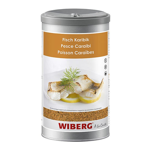 Wiberg Karibik Style, Gewürzsalz für Fisch, 950 g - Aromatisch-fruchtiges Salz mit angenehmer Ingwer-Note für Salzwasserfische, kräftige Süßwasserfische und Krustentiere, zum Braten, Grillen und Backen