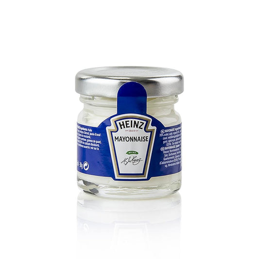 Heinz Mayonnaise Portionsgläser, 33 ml - Der klassische, sämig-pikante Geschmack für frische Pommes Frites, ein fester Bestandteil der Burgergeschichte, ideal für eine Portion im kleinen Glässchen