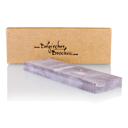 Schleifstein Belgischer Brocken, Naturstein blau, 20x6cm, Körnung 5000er, ideal zum Schärfen von Messern und anderen Werkzeugen, langlebig und effektiv in der Nutzung, für Profis und Hobbyhandwerker