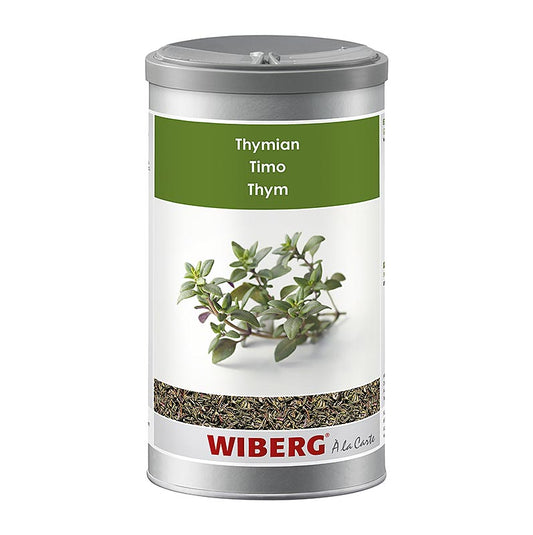 Getrockneter Wiberg Thymian, 250 g, mit stark-würzigem, leicht scharfem und zart-bitterem Geschmack, ideal für Salate, Suppen, Saucen, Fleisch, Geflügel, Wild, Eiergerichte, Pilze, Gemüse und Hülsenfrüchte