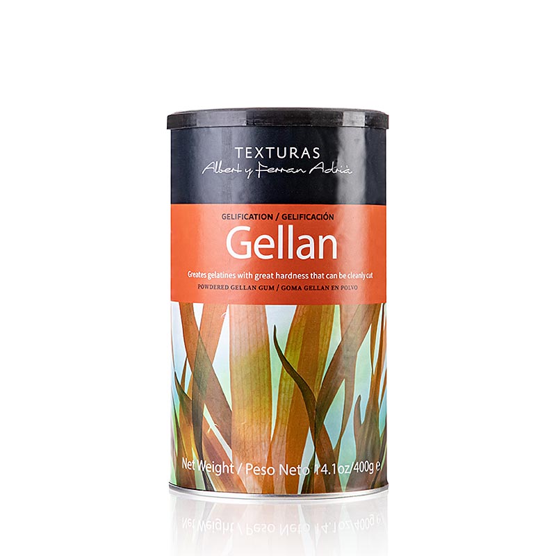 Gellan, Texturas Ferran Adrià, E 418, 400 g - Geliermittel mit hitzebeständigen, sauber schneidbaren Gels Hergestellt aus aerob fermentierten Sphingomonas elodea Bakterien Bis 70°C hitzebeständig
