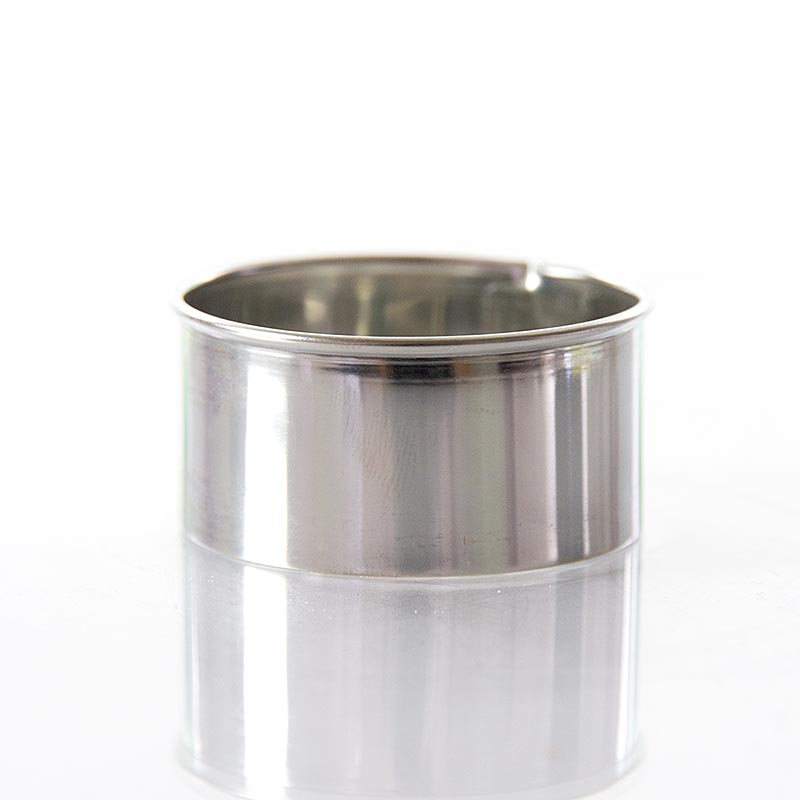 Städter - Stampino ad anello in acciaio inossidabile, liscio, ø 5 cm, altezza 2,5 cm, spessore 0,3 mm, 1 pz.