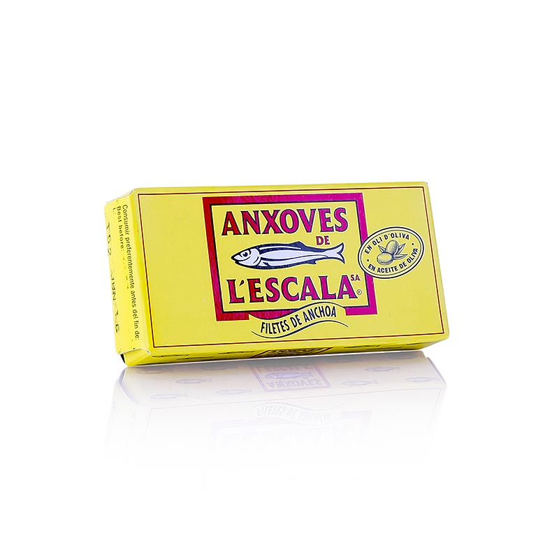 Sardellenfilets Premiumqualität, in Olivenöl, L´Escala, 50 g - Hochwertige handgefertigte Sardellenfilets in feinem Olivenöl Ideal zum Verfeinern von Gerichten