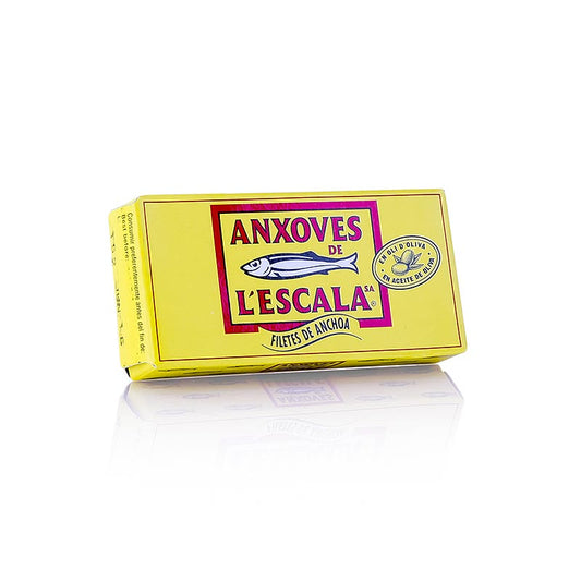 Sardellenfilets Premiumqualität, in Olivenöl, L´Escala, 50 g - Hochwertige handgefertigte Sardellenfilets in feinem Olivenöl Ideal zum Verfeinern von Gerichten