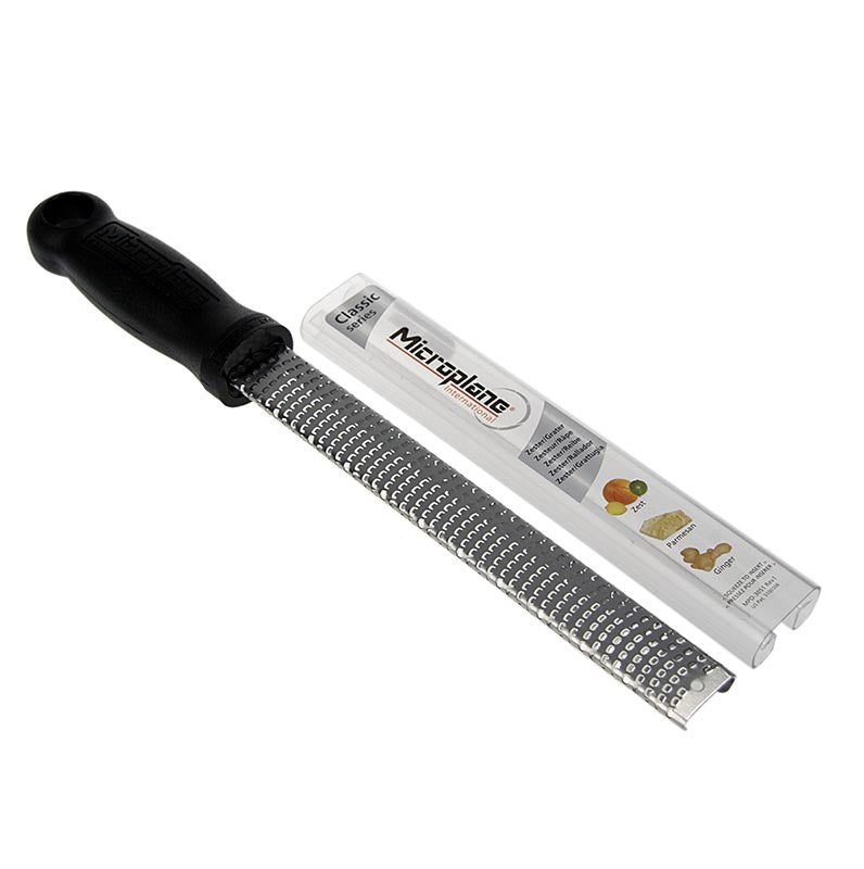 Premium Classic - Stab, Zesten Reibe, Griff schwarz/soft-touch, 1 St - Hochwertige Reibe mit scharfen Edelstahlklingen und ergonomischem Griff für müheloses Reiben von Gemüse, Obst und Käse Spülmaschinenfest