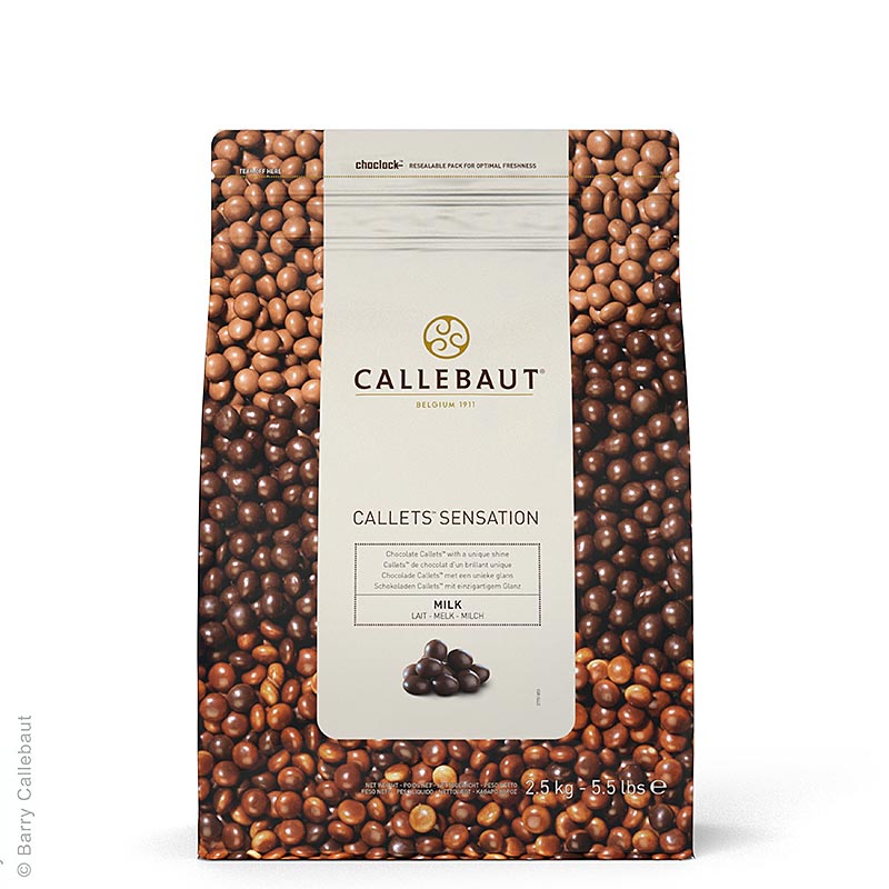 Callets Sensation Latte, perle di cioccolato al latte, 33% Cacao, Callebaut, 2,5 kg