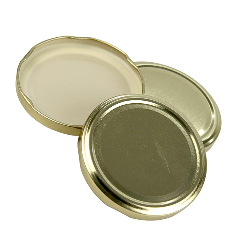 Goldener Deckel für 82mm Sturzgläser mit 230/440 ml Volumen-Inhalt