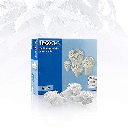 Manschetten, Papillotes Geflügel, 9mm, auch für Tauben, 100 St