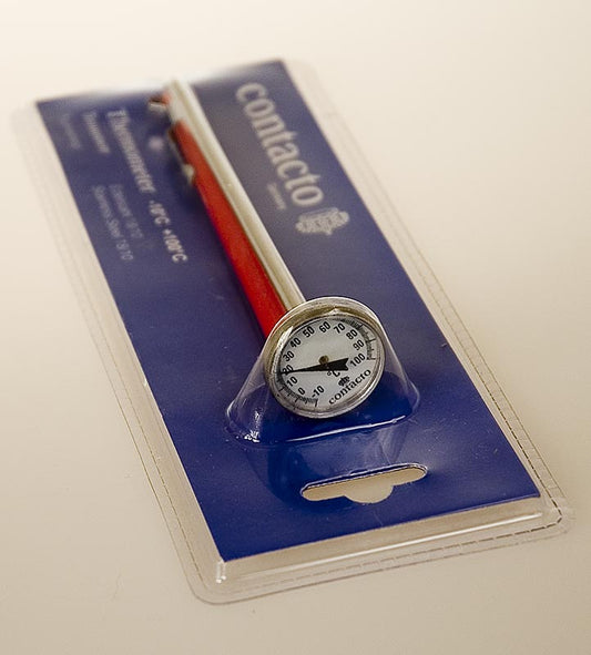 Thermomètre analogique à tige de contrôle, acier inoxydable, plage de mesure -10°C à +100°C, longueur 14cm, 1 pc