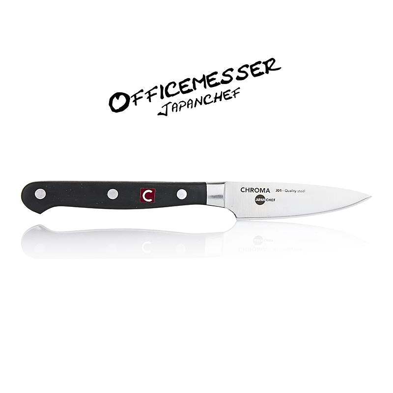 Chroma J-01 Officemesser, 9cm, 1 St - Hochwertiges japanisches Küchenmesser für präzises Schneiden und Schälen von Obst und Gemüse