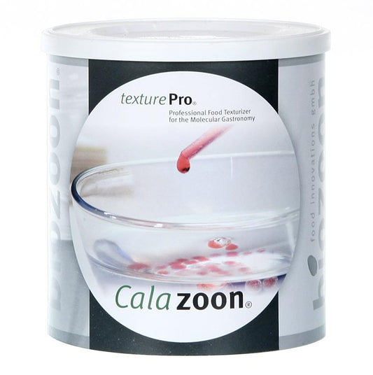 Produktbild von Calazoon (Calciumlactat), Biozoon, E 327, 400 g zur Verwendung als Hilfsstoff für Texturgeber in der Gastronomie, um hitzestabile, feste und flexible Gelstrukturen zu erzeugen