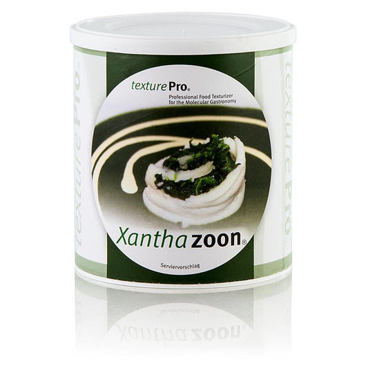 Xanthazoon (Xanthan), Biozoon, E 415, 300 g - Verdickungs- und Stabilisierungsmittel für Dressings, Saucen, Backwaren, Getränke und mehr Sowohl in kalten als auch heißen Flüssigkeiten löslich, säurestabil, emulgierend und verbessert das Mundgefühl
