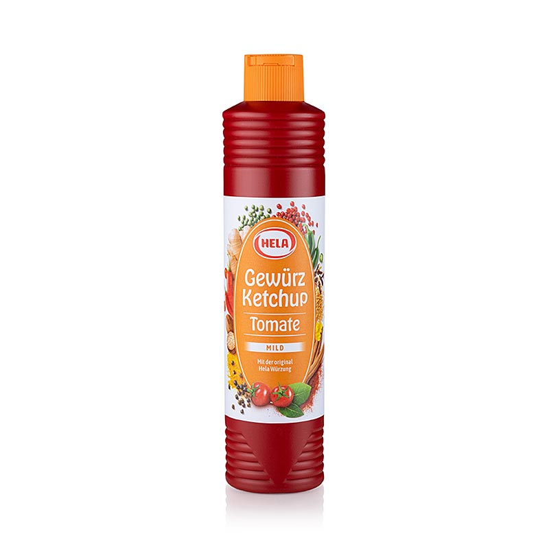 Hochwertiger HELA Tomaten Ketchup, mild, 800 ml Flasche - Perfekt zu Pommes, Schaschlik und anderen Gerichten