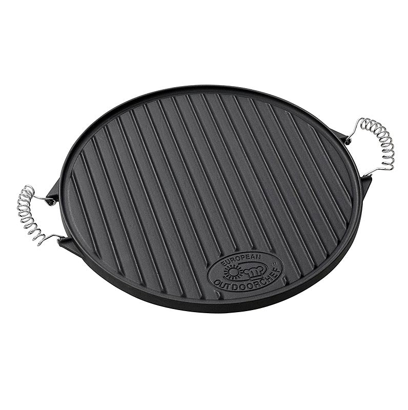 Outdoorchef-Zubehör- Gusseisenplatte "Plancha", 2 Griffe, ø 39cm, 1 St