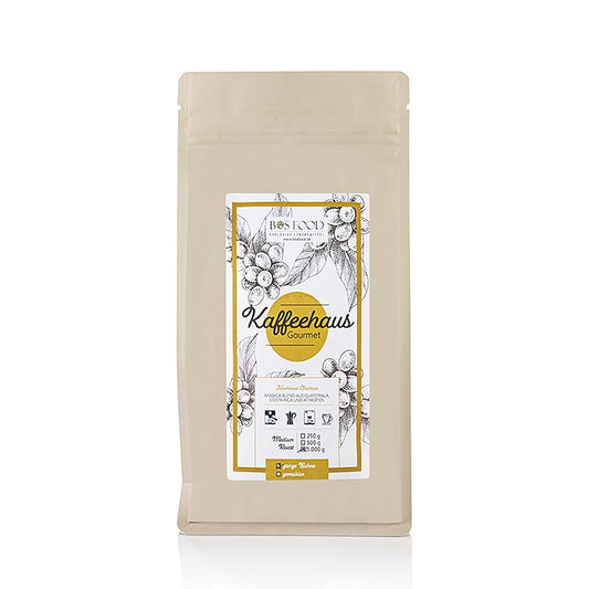 "Bos Food Gourmet" Kaffeehaus, ganze Bohnen, 100 % Arabica Kaffee, 1 kg