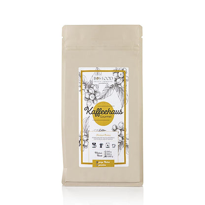 "Bos Food Gourmet" Kaffeehaus, ganze Bohnen, 100 % Arabica Kaffee, 1 kg