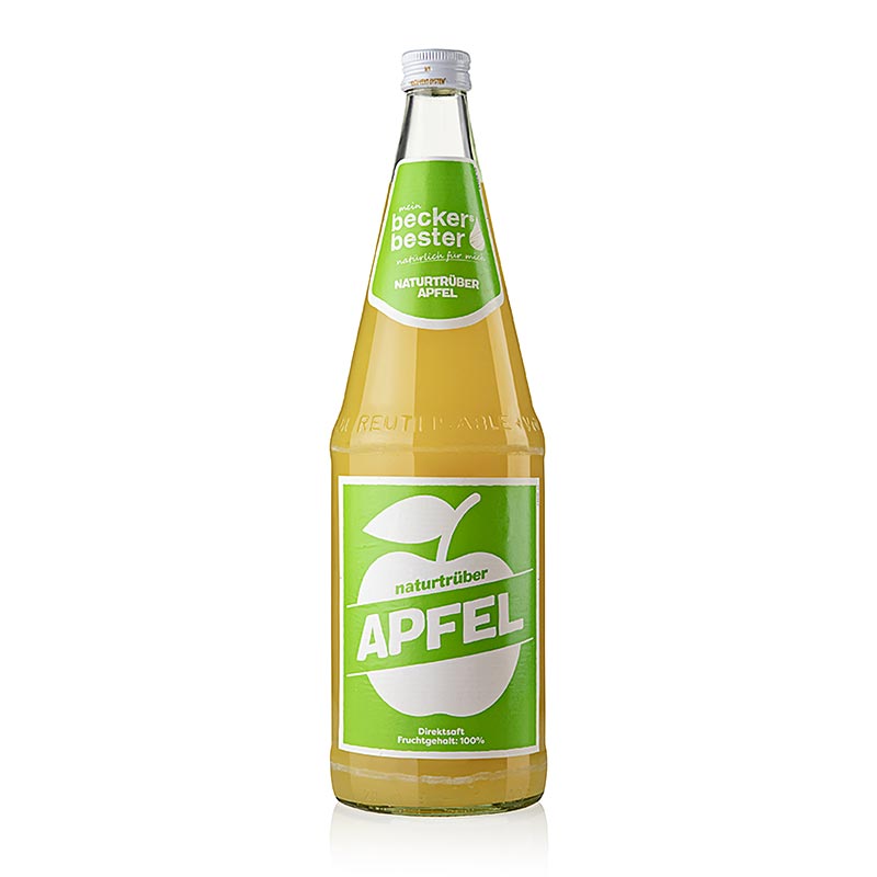 Naturtrüber Apfelsaft in 1 Liter Flasche, perfekt für erfrischende Apfelschorle