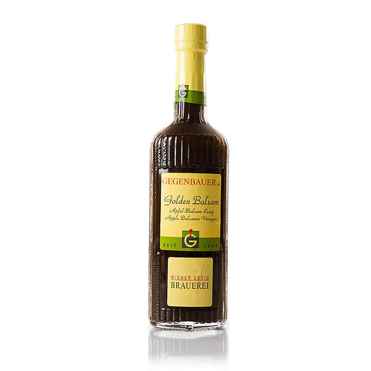Balsam-Essig Golden Balsam, Apfelessig, 5% Säure, 250 ml - Goldener Balsam Essig aus Golden Delicius Äpfeln, gereift in Holzfässern, mit milder Säure, viel Fruchtzucker und hohen Aromaanteilen