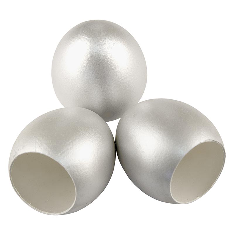 Coquilles d'oeufs vides, argentées, à remplir, 120 pc