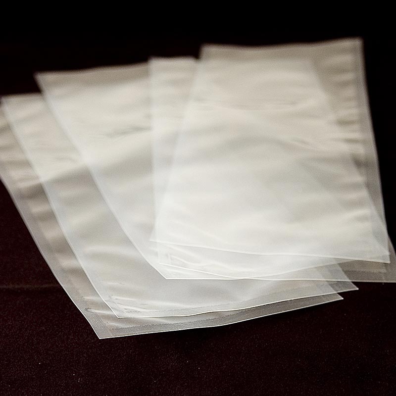 German: Vakuum Siegelrand-Beutel, 150mm x 360mm, glatt, 100 St - Verpackungsbeutel für Lebensmittel zum Vakuumieren und Verschließen, 150mm breit und 360mm lang, 100 Stück