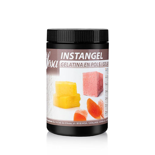 InstantGEL (kaltlösliches Gelatinepulver), 500 g - Hochwertiges Gelatinepulver, das in Flüssigkeiten mit mindestens 80% Wasser innerhalb von 30 Minuten zu gelieren beginnt und sich ideal für die Zubereitung von Mousse, Baiser und anderen Desserts eignet 8g entsprechen 1 Blatt Gelantine