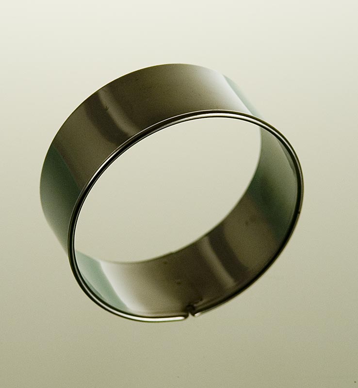Ausstechform aus rostfreiem Edelstahl, glatt, ø 6cm, 2,5cm hoch, 0,3mm stark, spülmaschinenfest