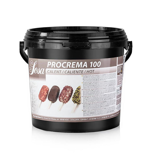 Pro Crema 100 heiß, Stabilisator für Eiscreme, 3 kg - hochwertige Zutaten verbessern Textur und Haltbarkeit von Speiseeis