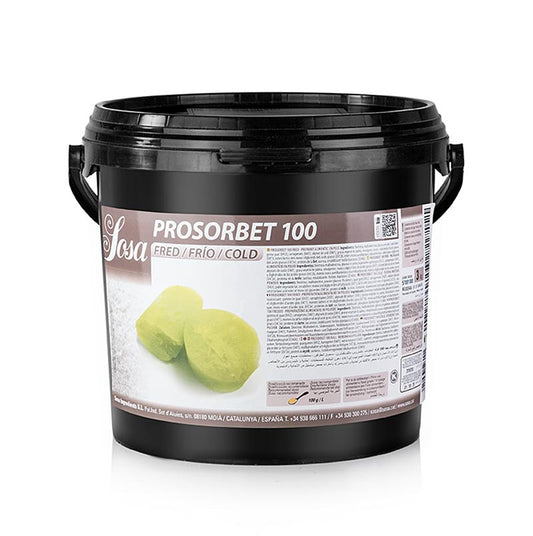 Pro Sorbet 100 kalt, Stabilisator für Sorbet, 3 kg - Produkt zur Herstellung von stabilen Sorbets und kalten Suppen, Dosierung 100g/Liter, optimales Ergebnis nach 24 Stunden im Tiefkühler bei -20°C