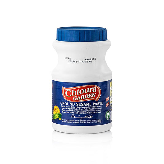Tahini Sesampaste Tahina von Chtoura Garden, 800 g - Cremige Paste aus fein gemahlenen Sesamsamen, vielseitige Ergänzung für Hummus, Dressings und Dips, authentischer Geschmack des Nahen Ostens