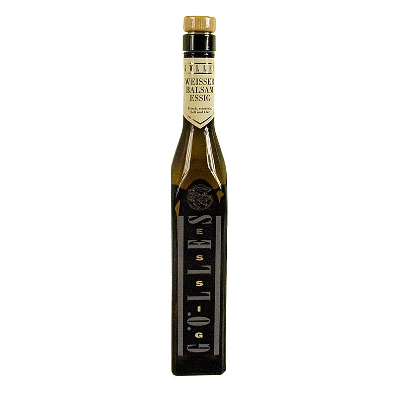 Gölles Weißer Balsamessig, 6% Säure, 250 ml - Flasche mit hellem Balsam-Weinessig aus Grünen Veltliner, ideal zum Abschmecken von hellen Soßen für Geflügel, Fisch, Krustentiere und für würzige Dressings für Salate mit Spargel, Kohlrabi, Rettich oder Sprossen