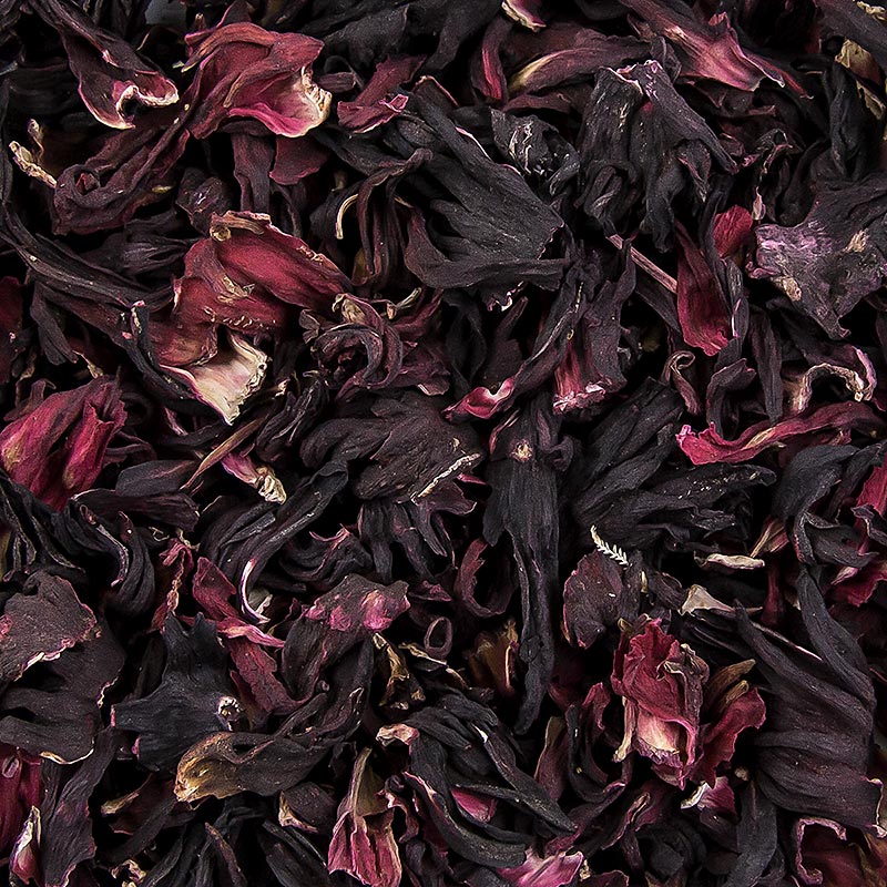 Getrocknete Hibiskusblüten, 1 kg, können als Zusatz für Tees verwendet werden