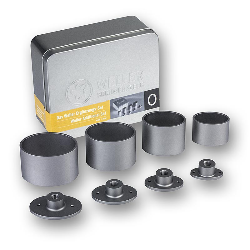 Anrichte-Ergänzungs-Set von Weller in ovaler Form, 8-teilig, inklusive Aufbewahrungsbox aus Metall, erhältlich in verschiedenen Formen und Farben (rosè-gold) sowie als Komplett-Set mit allen Komponenten