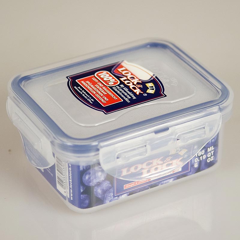 Frischebox Lock & Lock, 180 ml, rechteckig, 1 St - luft- und wasserdicht, stapelbar, für Mikrowelle und Tiefkühlgeräte geeignet
