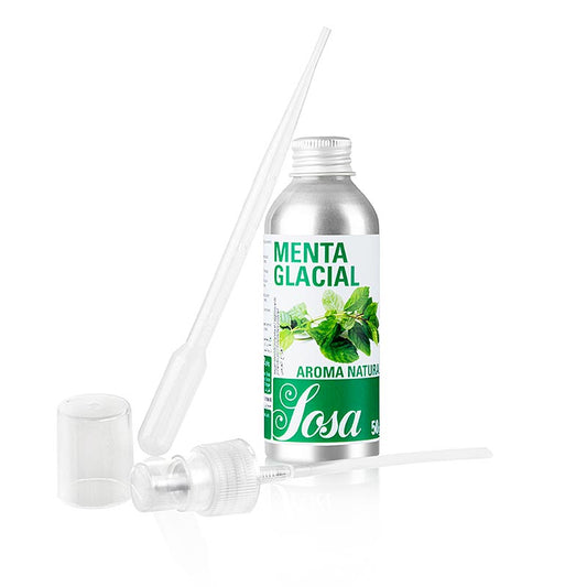 Aroma Natural Gletscher-Minze, flüssig, 50 g - Grünes Minzöl mit einer Note vom grünen Tee, von der renommierten Firma Sosa aus Spanien