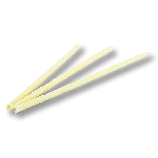 Schokozigarren - Panatella, weiß, 20cm lang, 715 g, 110 St - Schokoladen-Zigarren aus hauchdünnen, aufgerollten Blättern, perfekt für Eisbecher und Kaffeetische